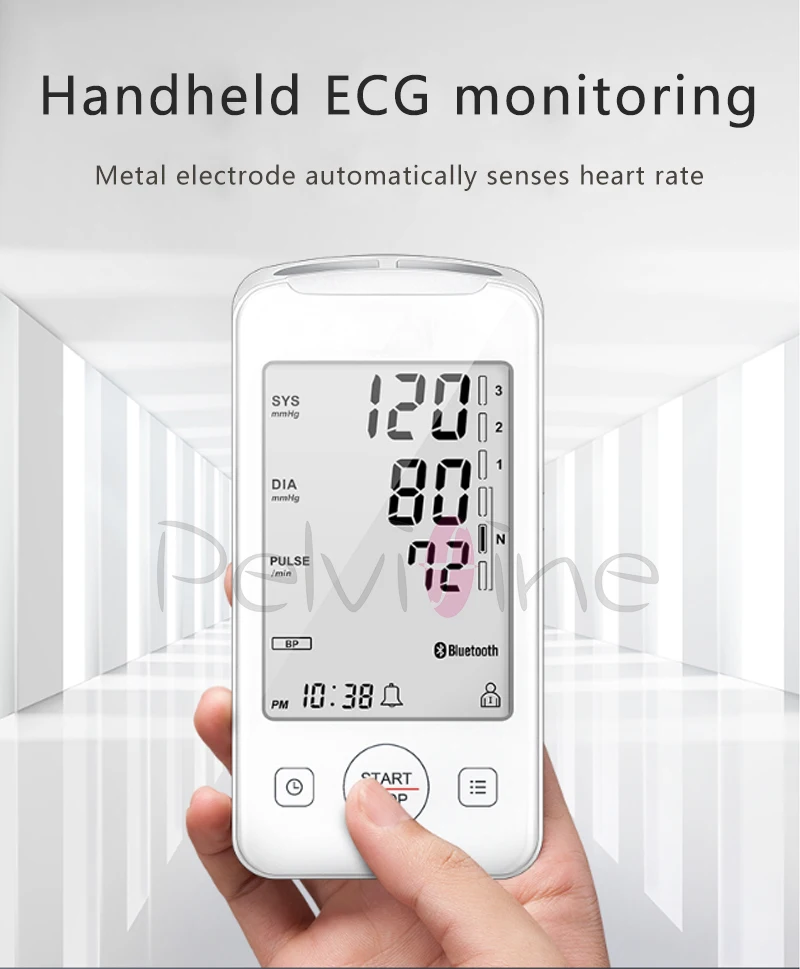 Домашний Уход за здоровьем цифровой ЖК-монитор артериального давления на руку с ЭКГ монитор машина для измерения автоматического ЭКГ отслеживание APP record