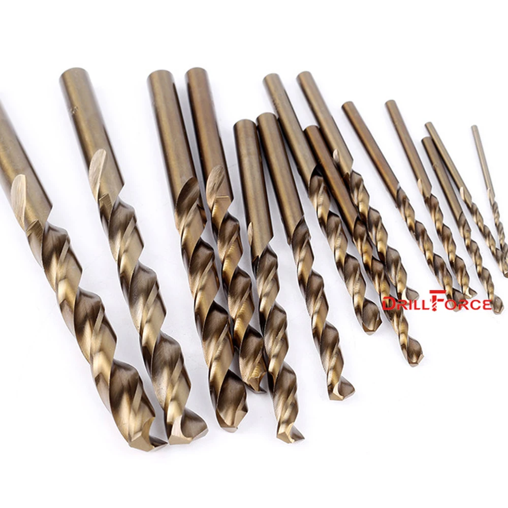 Drillforce 5 шт 29/64 &quot(11 мм) M35 HSS Кобальт Jobber длина спиральное сверло 135 сплит точка|spiral