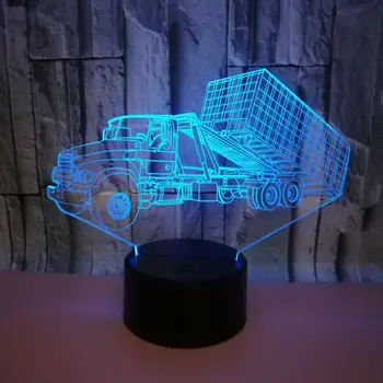 

3D Table Lamp 7 Colors Changing Van Truck Car Night Light USB Baby Sleep Lighting Fixture Bedroom Decor Child Kids Xmas Gift
