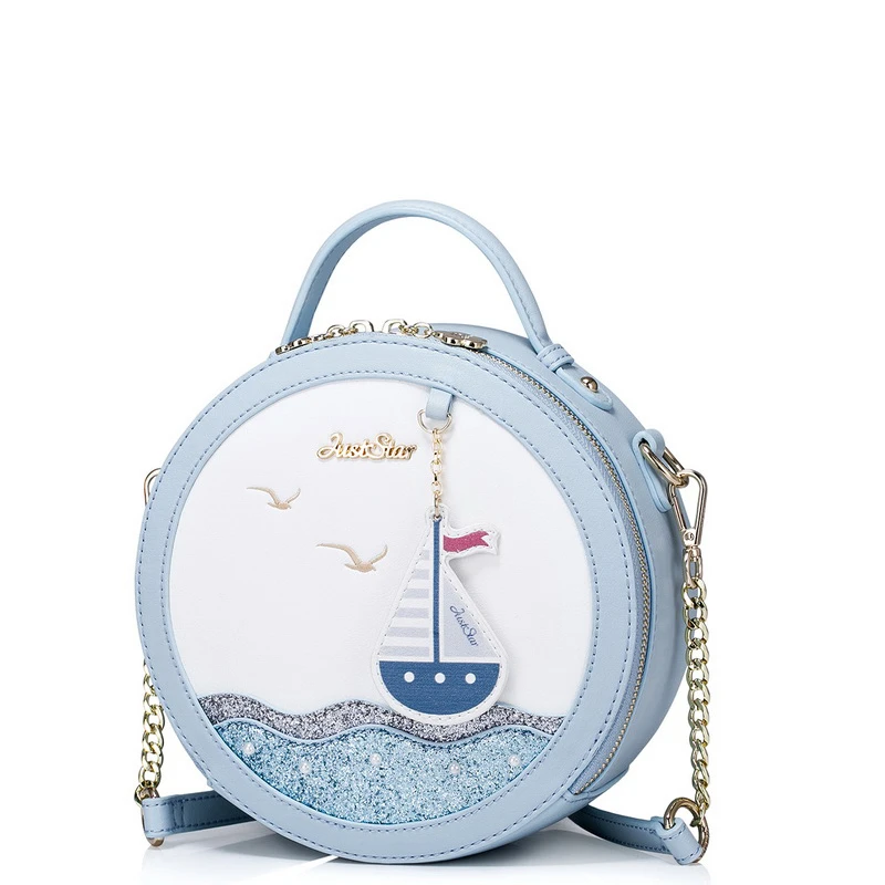 2017 Luxury Sequin Beach Handbag For Teenager Girls Famous Tote Embroidered Leather Crossbody Bag Women Shoulder Bags Female