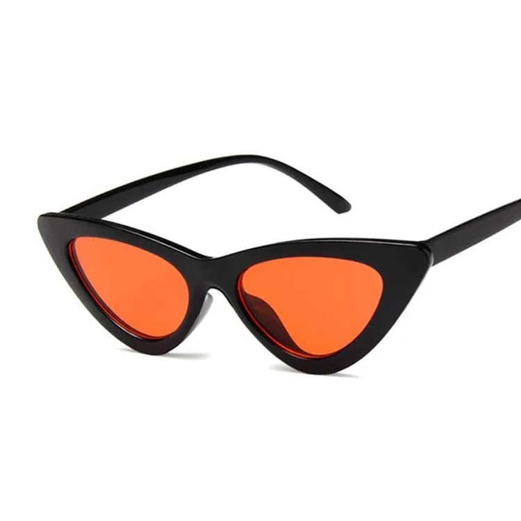Кошачий глаз, женские солнцезащитные очки, модные, Роскошные, брендовые, дизайнерские, женские, зеркальные очки, солнцезащитные очки для женщин, Oculos De Sol, черные - Цвет линз: Black Red