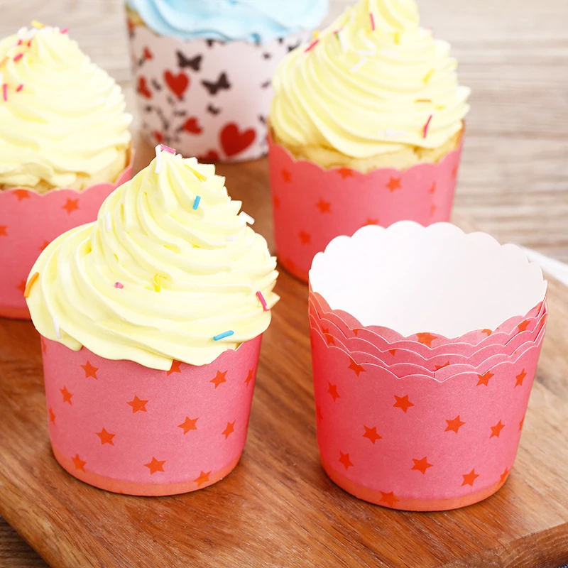 50ピースマフィンカップケーキ紙bakwareケーキケースライナーベーキングカップボックスケースパーティー金型カップケーキ飾るツールカラフルなレインボーh1012 Cupcake Decorating Tools Decorating Toolsmolde Cupcake Aliexpress