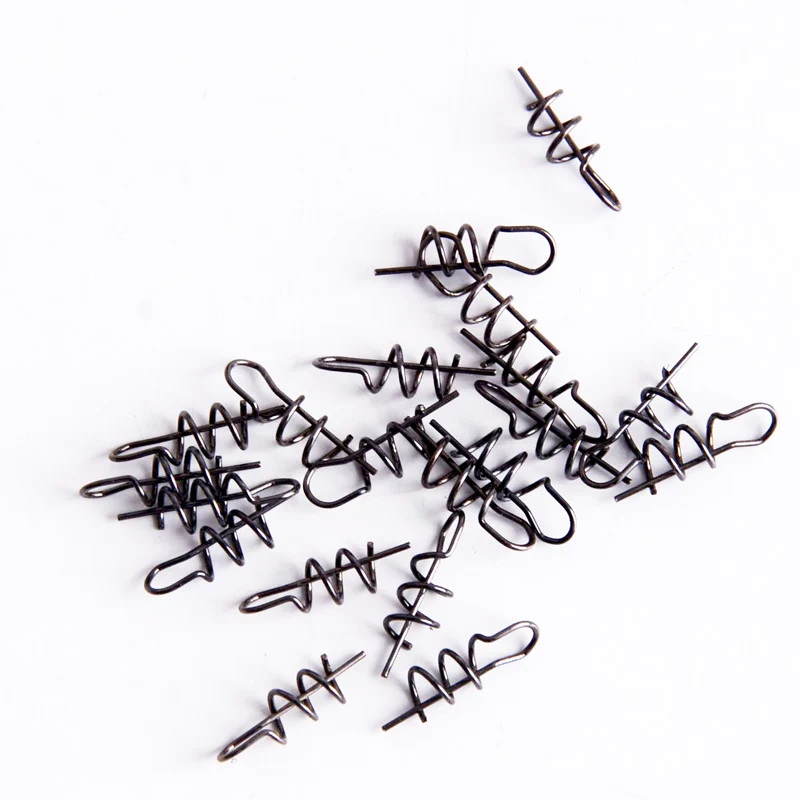 20pcs/lot  Soft Bait Spring Lock pin Length 1cm diameter0.3cm Fishhook and soft bait connector Fishing Accessories Tackle
