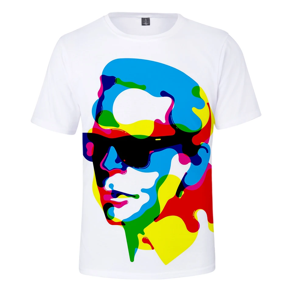 

New sale Karl Lagerfeld 3D T shirt Men/Women Casual New Summer tshirts 3D Print Karl Lagerfeld t-shirt Men Fashion Harajuku coat