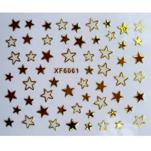 Сделай Сам, Золотая Звезда, дизайн, переводные наклейки для ногтей, переводные наклейки для леди, женщин, инструменты для маникюра, наклейки для ногтей XF6061