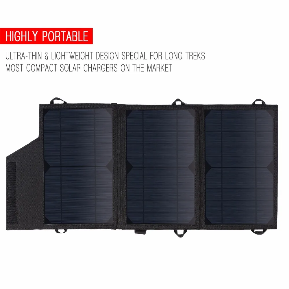 ELEGEEK портативное солнечное зарядное устройство 15 Вт складная панель 5 В USB для