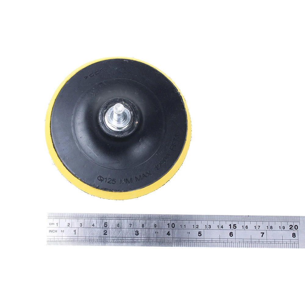 Шлифовальный диск подложка 5 дюймов 125 мм полированная буферная пластина M14 резьба крюк и петля подпорка диск подходит шлифовальный станок электрическая дрель