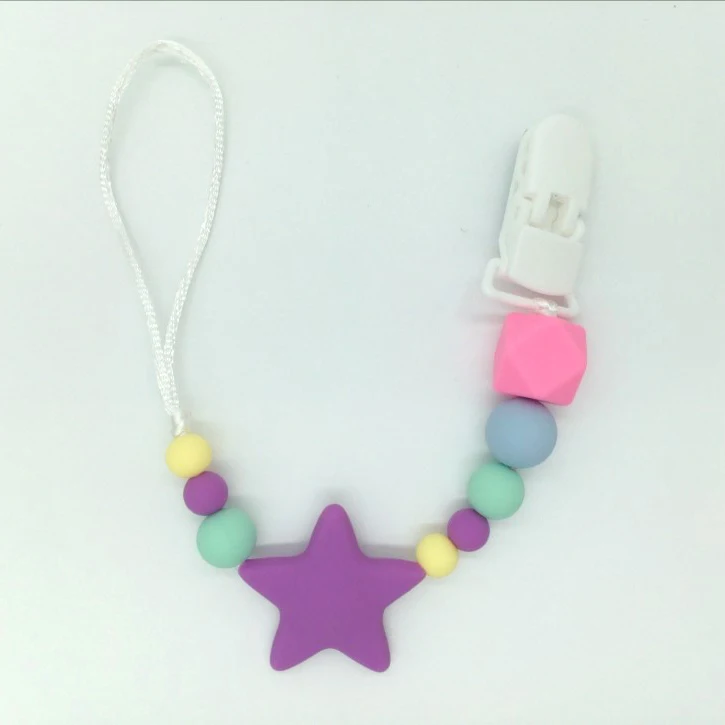 Baby Pacifier Clips Holder Silicone Chew Beads Pacifier Leashes Cases Chain Necklace Carrier Teething Accessory Teether Holder Baby Pacifier Clips Holder Silicone Chew Beads Pacifier Leashes Cases Chain Necklace Carrier Teething Accessory Teether Holder