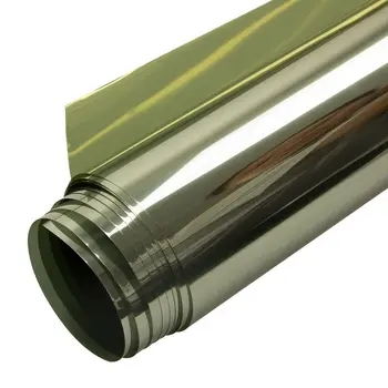 

50 x 400 cm One Way Mirrored Reflective Gold Silver Window Tint Film Pravicy Window Vinyl Window film Heat Control Anti UV