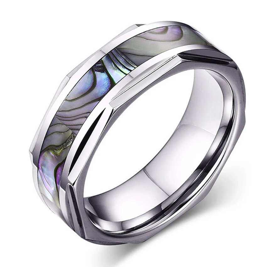 2017 NEW 8mm Wide High Quality Tungsten Carbide Ring with Shell