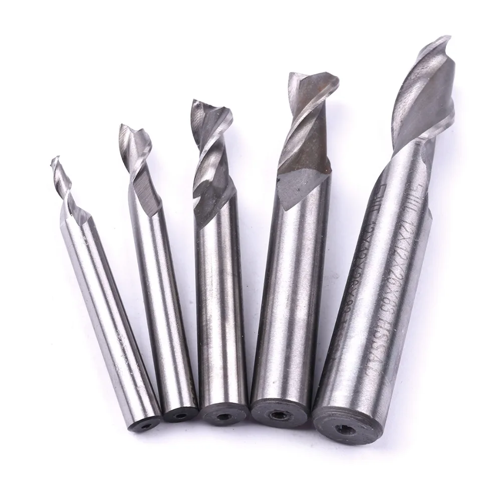 

1PCS HSS End Mill Straight Shank 2 Flutes 6mm-12mm Diameter Router Bit CNC Tool Milling Cutter High Quality Sharp Edge Cutter