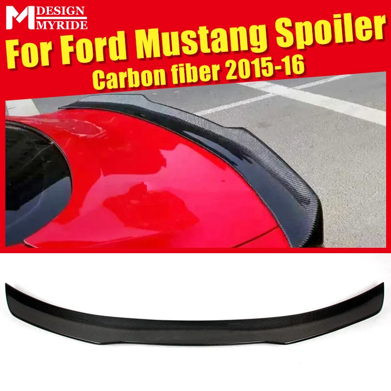 

For Ford Mustang Coupe A-Style Rear Spoiler High-quality Carbon Fiber Rear Frunk Spoiler Wing Lip car styling Auto Part 2015-16