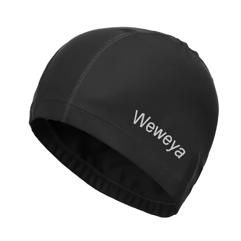

Unisex Waterproof Swimming Cap For Long Hair High Elastic PU Fabric Swimming Hat Protect Ears Free Size for Men & Women Adults