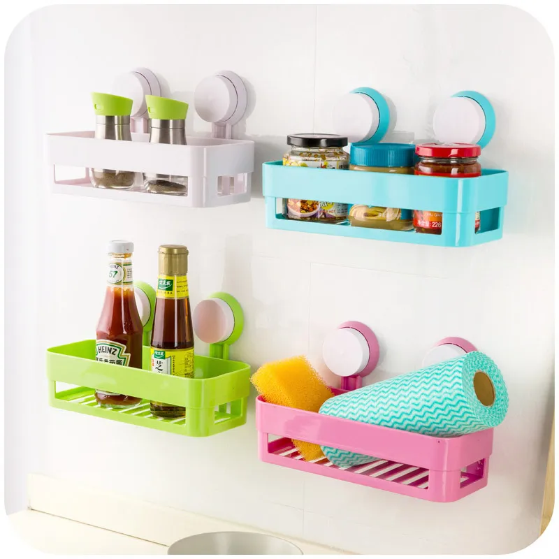 Simple life Suction cup bathroom shelf basket rack wall hanging wall shelf  storage shelf bathroom accessories