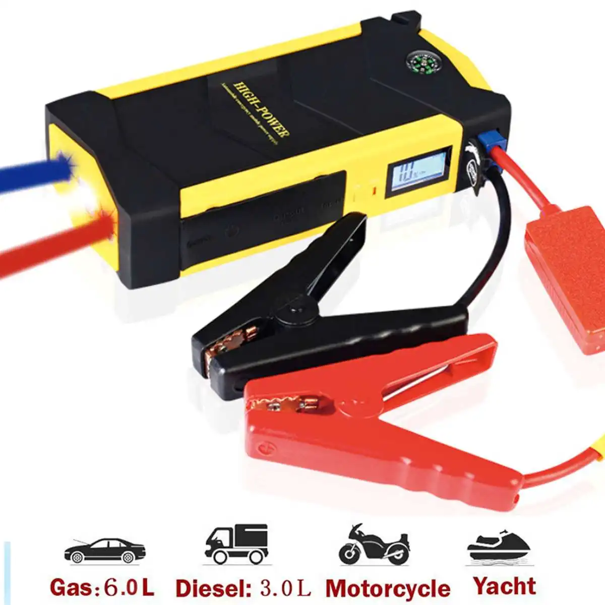 82800mAh Car Jump Starter Power Bank 600A Portable Car Battery Booster Charger 12V Starting Device