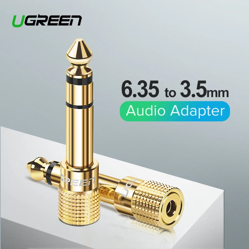 Ugreen Jack 3.5 Speaker Connector 6.35mm Male to 3.5mm Female Audio Connector 3.5 Jack Aux Cable for Speaker Guitar Jack 6.35
