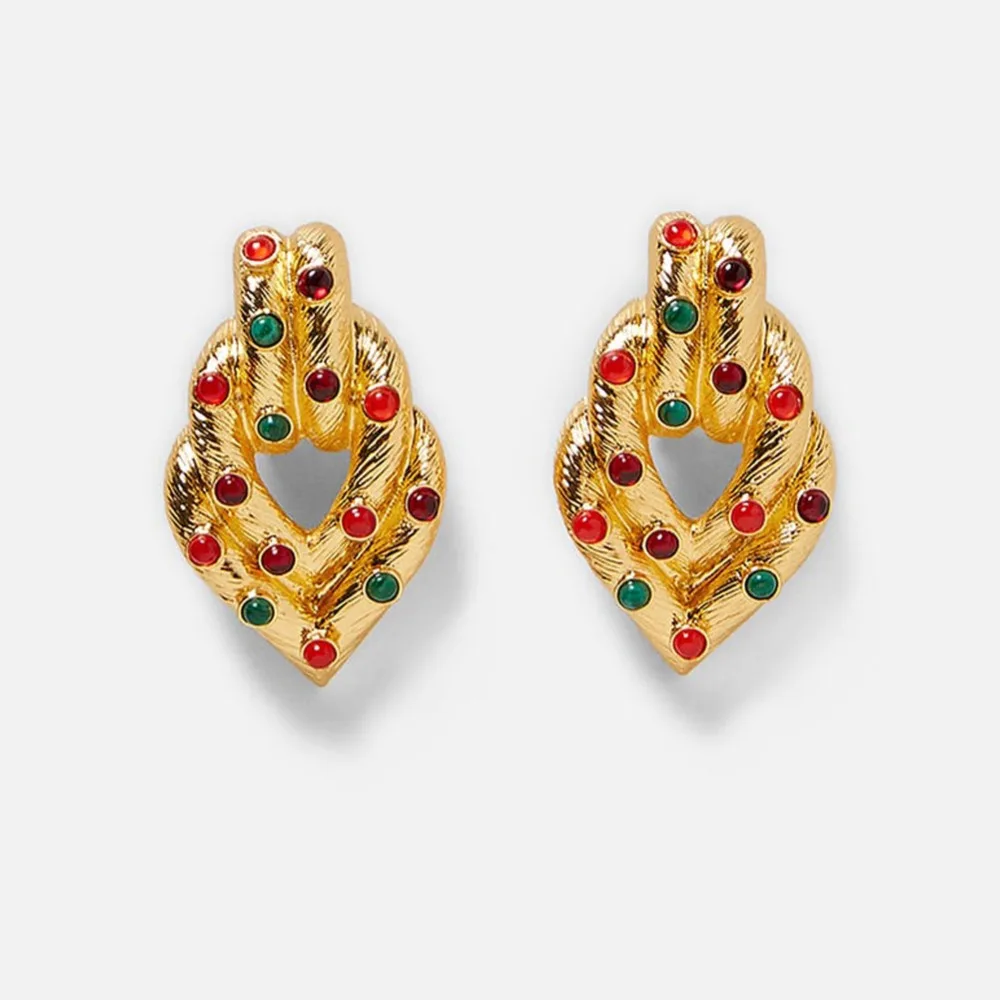

Bestessy Statement Boho Wedding Party Charm Jewelry 2019 New Za Vintage Rhinestones Exaggerate Classic Gold Earrings For Women