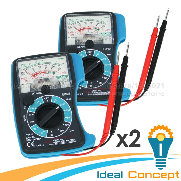 5 Scales Analog Multimeter DC AC Voltage DC Current Resistance OHM