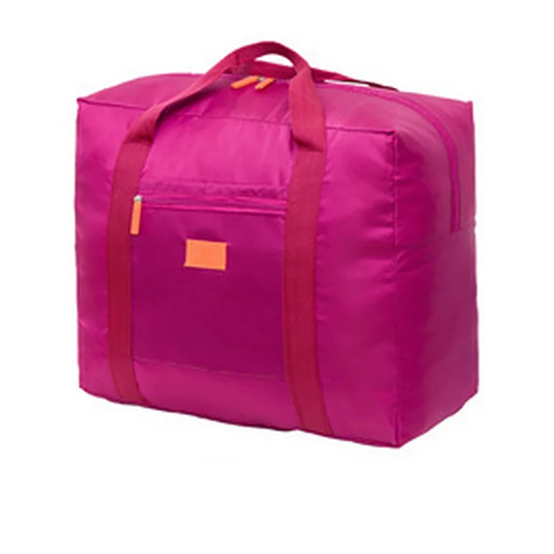 Портативная складная дорожная сумка, большая емкость, нейлоновая сумка для хранения одежды, органайзер, сумка для багажа, чемоданы, товары для путешествий - Цвет: Синий