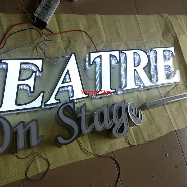 outdoor advertisign led raised letter sign hair salon open sign in raised letter