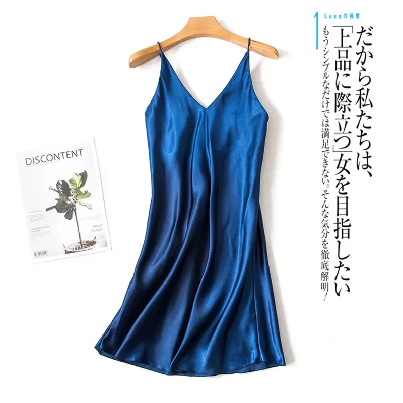 

Sexy Women Nightwear Nightdress Nighty Nightgown Suspender Skirt Sleepwear Rayon Sleeveless For Female