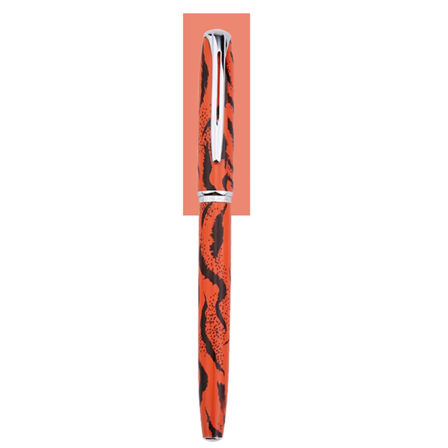 Стиль Роскошные Jinhao 996 Леопардовый перьевая ручка 0,5 мм чернильная ручка NIB финансовых канцелярские принадлежности для подарка - Цвет: Leopard orange