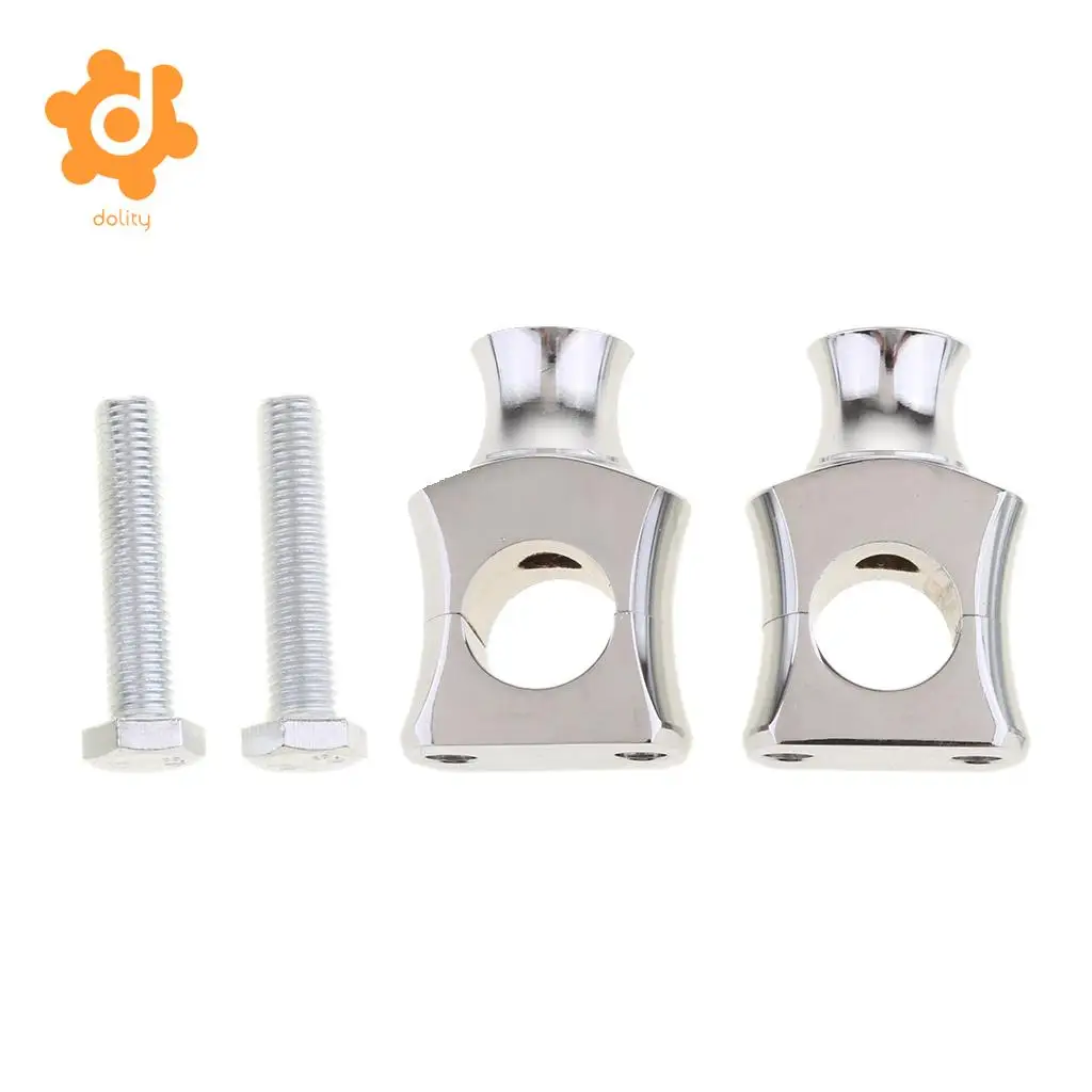 

Chrome Universal Motorcycle Handle Bar Handlebar Riser Clamp Mount 25mm