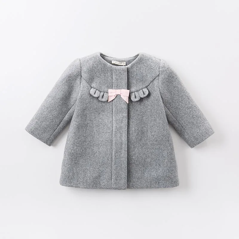 DB5721 dave bella/осенне-зимняя шерстяная куртка для маленьких девочек детская модная верхняя одежда детское пальто высокого качества для малышей