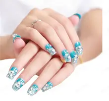 Caixa de noiva Manicure Set Série Diamante Prego Remendo 1 24 AL50 Tablets Unha Pasta Etiqueta do prego