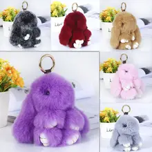 Feminino Artificial Pele De Coelho Chaveiro Pingente para o Carro/ornamentos Saco Bonito De Pelúcia Chaveiros Pingentes Jóias Acessórios