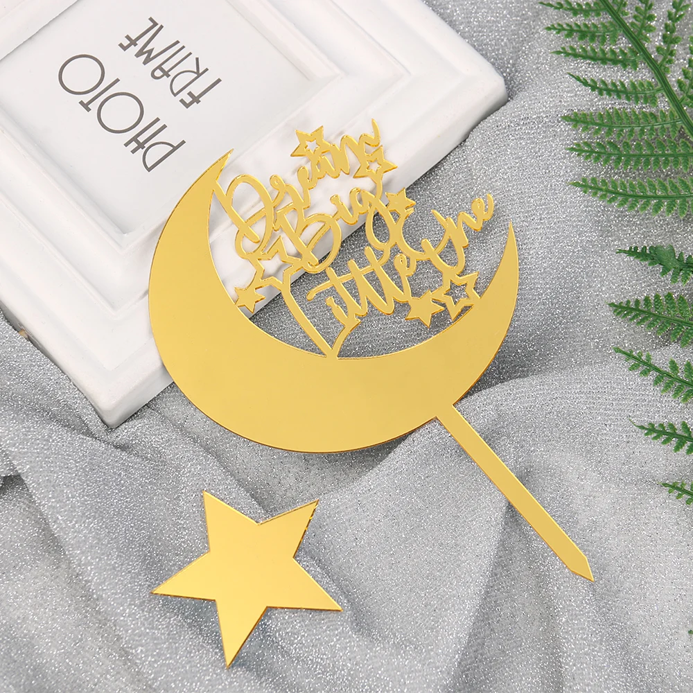 Новинка звездная луна акриловый торт Topper Dream Big Little One первый день рождения