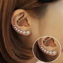 Модные женские туфли вечерние ювелирные изделия однорядные кубического циркония на гусеничном ходу серьги-клаймберы Новая мода