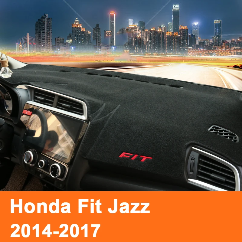 Для Honda Fit Jazz 3th LHD коврик для приборной панели, крышка для приборной панели, коврики для теней от солнца, коврик, ковры, Нескользящие аксессуары