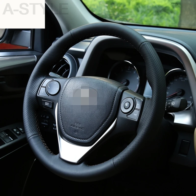Чехлы на рулевое колесо для Toyota RAV4 RAV 4 2016 2017 оплетка из мягкой кожи автомобильные