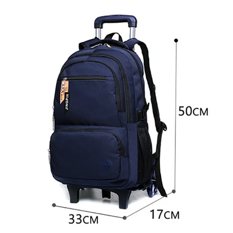 Съемный Детский рюкзак на колесиках для мальчиков, школьная сумка на колесиках, повседневный багаж для путешествий, водонепроницаемый рюкзак на колесиках