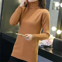 Autumn And Winter Knitting Pullover Sweater Women Turtleneck 6 Color Long Sleeve Sweater Women Sweaters And Pullovers Plus Size