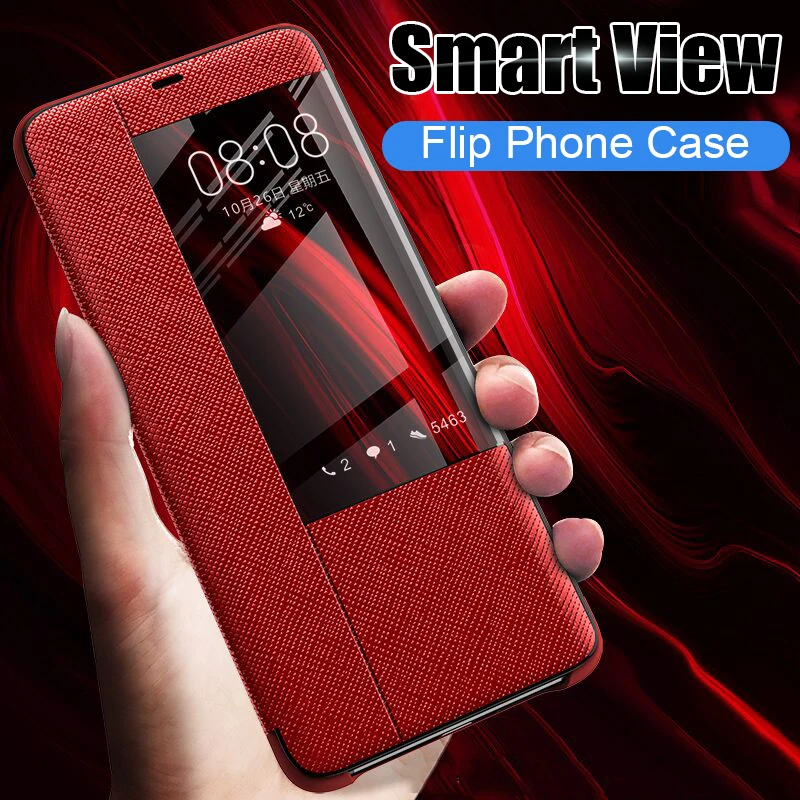 

Luxury Leather Soft Flip Case The For Huawei Mate 10 20 Pro Shockproof Case For Huawei Mate 20 X Honor 8x Smart View Case Cover