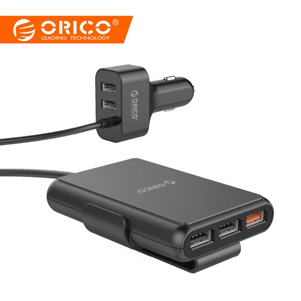 

ORICO 5 USB output QC3.0 Car quick charge 3.0 Universal USB Fast charger 52W For Iphone x 8 Samsung Xiaomi mobile phone charger