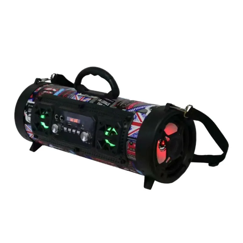 

HiFi Portable Bluetooth Speaker FM Radio 3D Noiseless Sound System Strip Column Subwoofer Supporting Microphone Connection