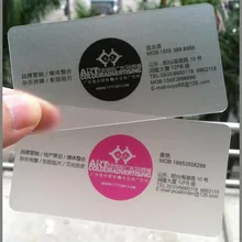 Прозрачная карта с матовой отделкой печать карт из ПВХ одинарная side-85.5X54mm толщиной 0,36 мм