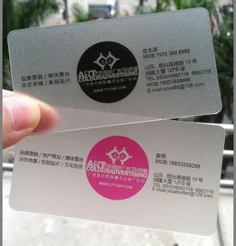 

Transparent card Matte finished PVC card printing single side-85.5X54mm 0.36mm thickness
