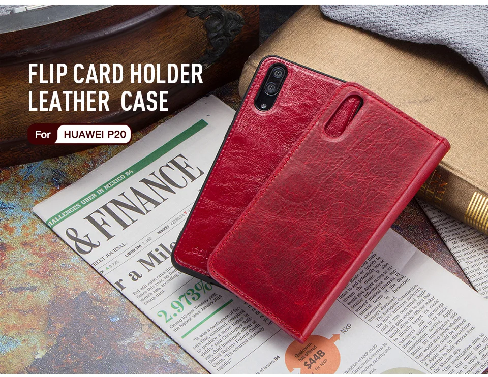 Huawei dustproof case Magnetic Genuine Leather Wallet Case For Huawei P20 Solid Color Flip Zipper Cover Card Slot Phone Case Top Shell Folding Cover huawei silicone case