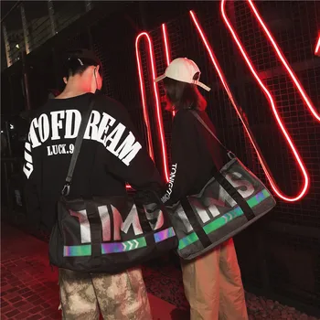 

2019 Fashion Large-capacity Luggage Bag TIMS Printed Sports Bag Oxford Cloth Travel Gym Waterproof Fitness Men's Handbag