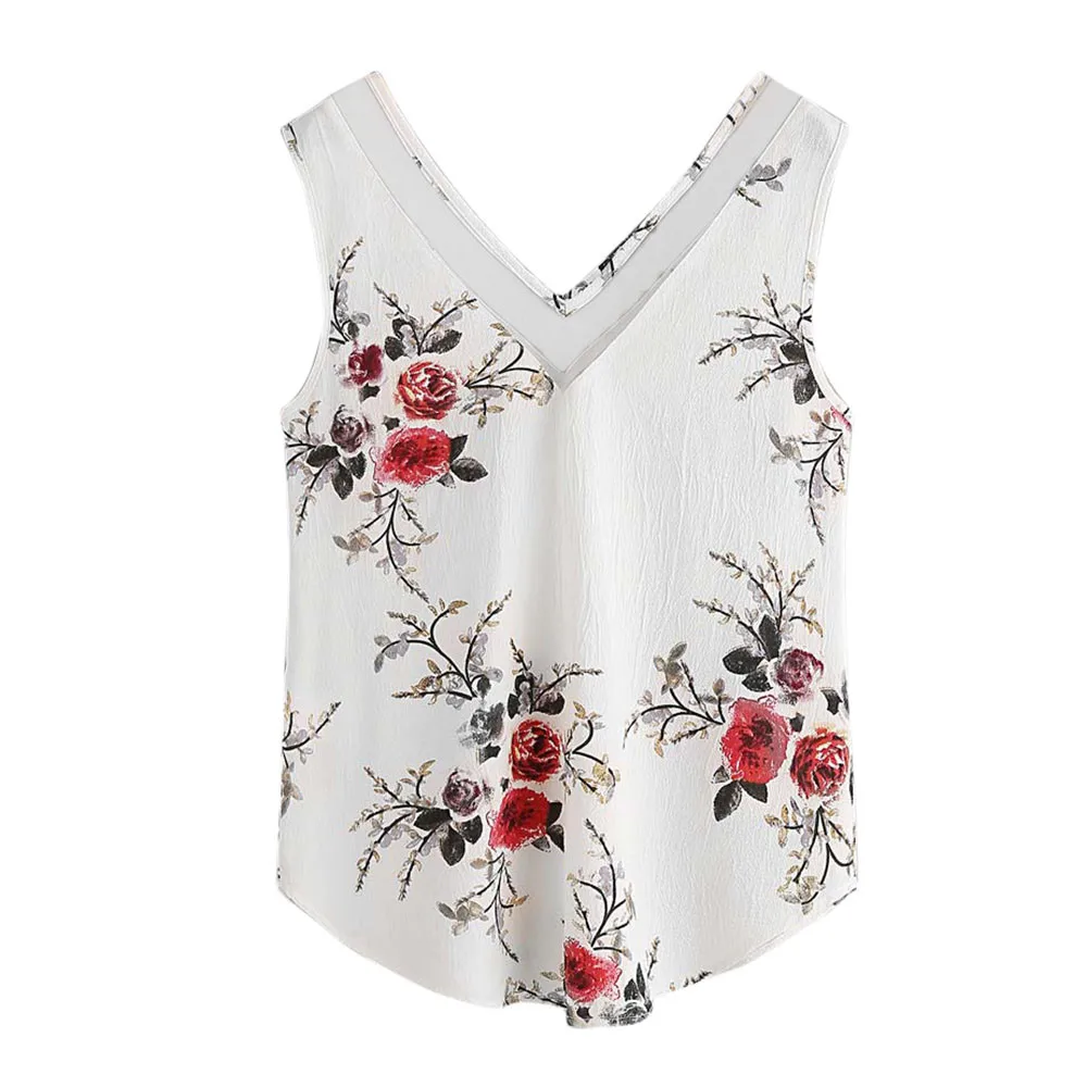 

Zerotime #501 2019 FASHION Women Floral Casual Sleeveless Top Vest Tank Shirt Cami Top summer daily Free Shipping