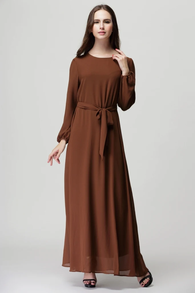 Мусульманское женское платье с длинным рукавом Дубай Макси abaya jalabiya исламское