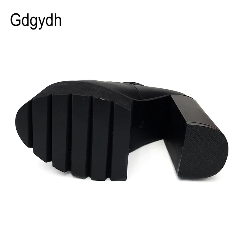 Gdgydh/2021 Модные женские туфли лодочки на высоком каблуке Черные платформе с