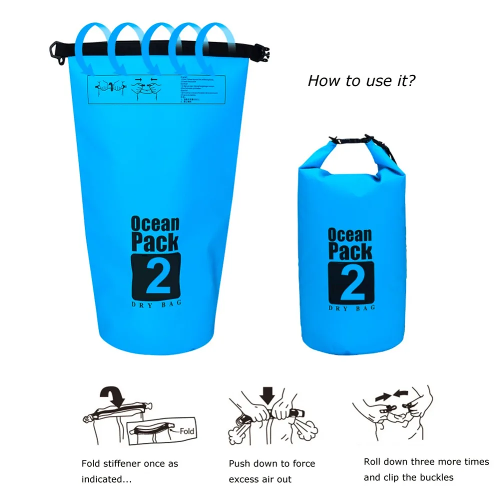  2L Waterproof Water Resistant Dry Bag Sack Storage Pack Pouch Swimming Outdoor Kayaking Canoeing Ri - 32864690022