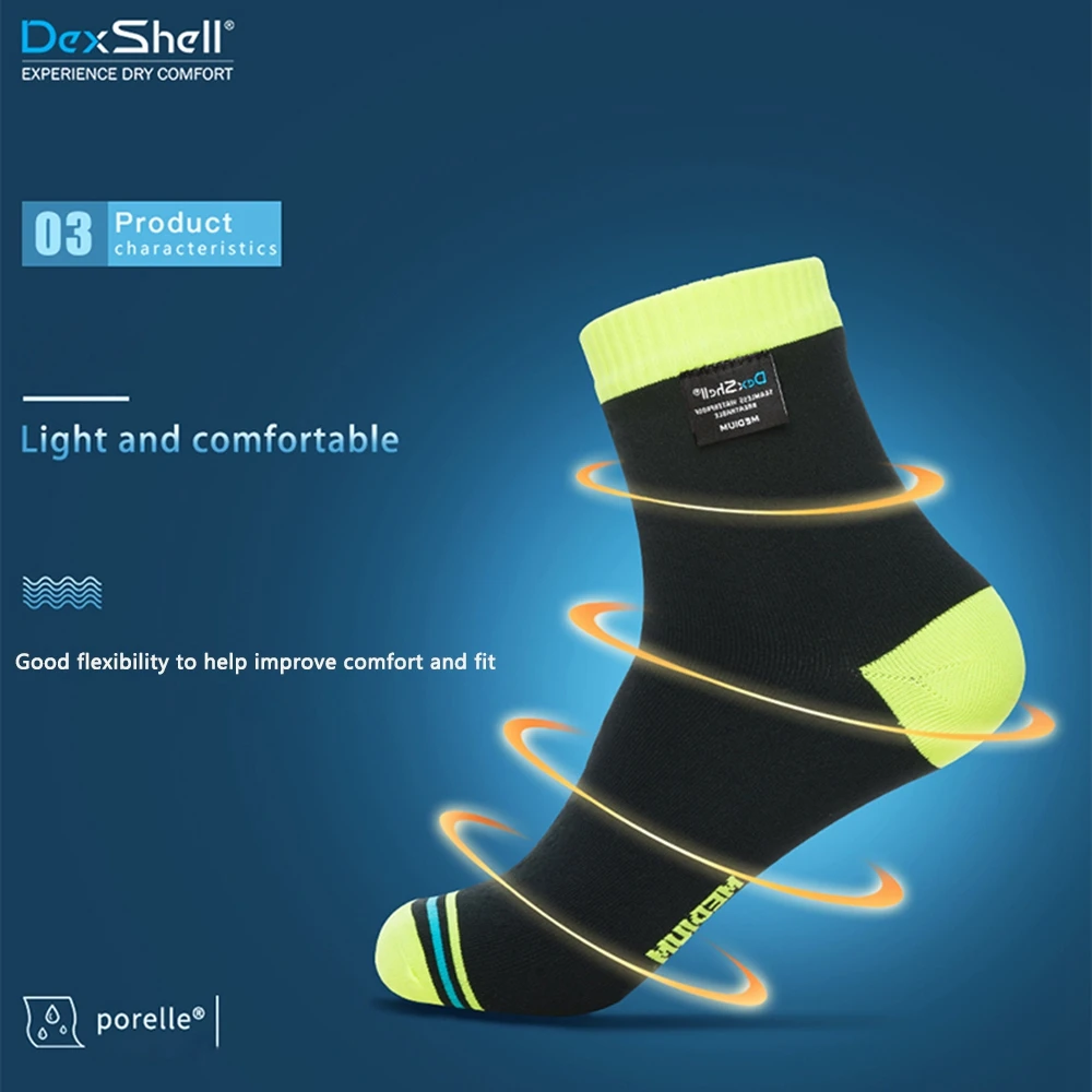 DexShell Coolmax настоящие водонепроницаемые мужские носки для велоспорта ветрозащитные унисекс Спорт на открытом воздухе носки для кемпинга бега катания на лыжах водонепроницаемые носки