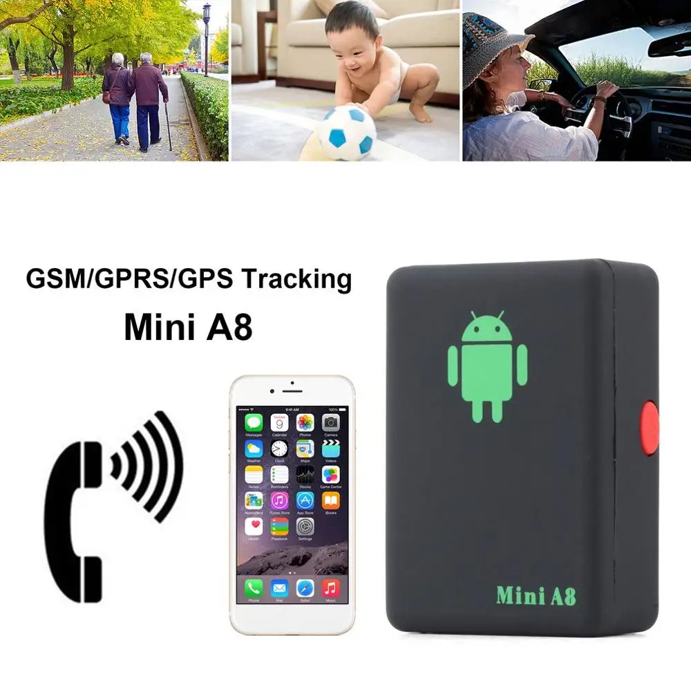 

Waterproof Mini Global A8 GPS Tracker Auto Tracker Real-Time GSM/ GPRS/ GPS Tracking Power Tracking Tool For Children Pet Car