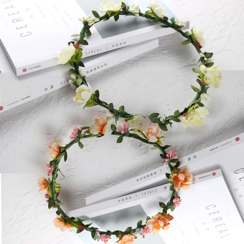 New Fashion Wedding Wreath Women Children girls Flower Bride Floral Garlands Beach holiday Headband Hair band Hair Accessories